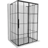 Mexen Rox-3S L 3-falú, jobbra nyíló tolóajtós zuhanykabin 115 x 75 cm, fekete rácsos, fekete - 8C2L-115-075-70-77-3S-P