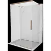 Mexen Rox-3S L 3-falú tolóajtós zuhanykabin 110 x 70 cm, átlátszó, rózsaarany - 8C2L-110-070-60-00-3S