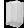 Mexen Rox-3S L 3 falú tolóajtós zuhanykabin, 140 x 70 cm, átlátszó, kefélt nikkel - 8C2L-140-070-97-00-3S