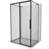 Mexen Rox-3S L 3-falú zuhanykabin tolóajtóval bal 140 x 85 cm, fekete keret, fekete - 8C2L-140-085-70-70-3S-L