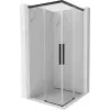 Mexen Rox Duo 85 x 85 cm-es tolóajtós zuhanykabin, átlátszó, fekete - 8C2D-085-085-70-00