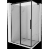 Mexen Rox L zuhanykabin, tolóajtós balos 115 x 75 cm, fekete keret, fekete - 8C2L-115-075-70-70-L