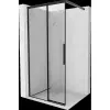 Mexen Rox Walk-in zuhanyfal bal 115 x 200 cm, fekete keret 8 mm, fekete - 8C2-115-003-70-70-L