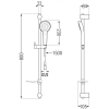 Mexen Royo DF05 kád készlet, Arany - 72203DF05-50