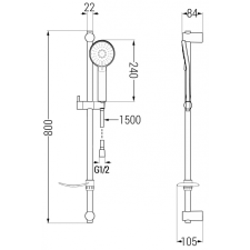 Mexen Royo DF40 kád készlet, Fekete - 72203DF40-70 fürdőkellék