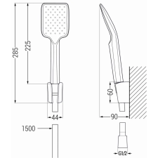 Mexen Royo R62 kád készlet, Arany - 72213R62-50 fürdőkellék