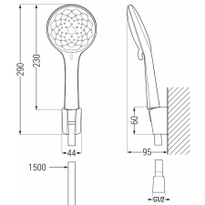 Mexen Sabre R74 kád készlet, Fekete - 72103R74-70 fürdőkellék
