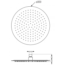 Mexen Slim fejzuhany 30 cm, Sötétszürke - 79230-66 csaptelep