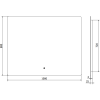 Mexen Sun megvilágított fürdőszobai tükör 100 x 80 cm, LED 6000K, anti-pára - 9807-100-080-611-00