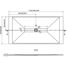 Mexen Toro téglalap alakú zuhanytálca SMC 180 x 80 cm, Fehér - 43108018 fürdőkellék