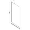 Mexen Vega 160 x 70 cm téglalap alakú kád burkolattal és 1 szárnyas kádparavánnal 90 cm, Átlátszó, Fekete - 550116070X9509000070