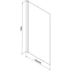 Mexen Vega téglalap alakú kád 150 x 70 cm és burkolattal és 1 szárnyas kádparavánnal 80 cm, Fekete minta fix - 550115070X9308007