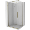 Mexen Velar 100 x 90 cm-es tolóajtós zuhanykabin, átlátszó, arany - 871-100-090-01-50