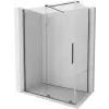 Mexen Velar 160 x 80 cm-es tolóajtós zuhanykabin, átlátszó, gun metal - 871-160-080-01-95