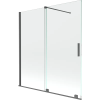 Mexen Velar 2 szárnyas kádparaván mozgatható 150 x 150 cm, Átlátszó, szálcsiszolt gun gray - 896-150-000-01-66