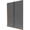 Mexen Velar 2-szárnyas toló kádparaván 130 x 150 cm, grafit, rózsaarany - 896-130-000-41-60