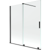 Mexen Velar 2-szárnyú eltolható fürdőkád paraván 150 x 150 cm, átlátszó, fekete - 896-150-000-01-70