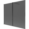 Mexen Velar 2-szárnyú toló fürdőparaván 180 x 150 cm, grafit, szálcsiszolt gun gray - 896-180-000-41-66