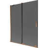 Mexen Velar 2-szárnyú toló kádparaván 140 x 150 cm, grafit, rózsaarany - 896-140-000-41-60