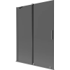 Mexen Velar 2 szárnyú tolóajtós kádparaván 130 x 150 cm, grafit, gun metal - 896-130-000-41-95