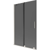 Mexen Velar 2-szárnyú tolózuhany paraván 110 x 150 cm, grafit, polírozott nikkel - 896-110-000-41-97