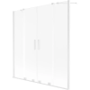 Mexen Velar Duo fürdőkádparaván 2 szárnyú toló 140 x 150 cm, fagyott, fehér - 896-140-000-32-20