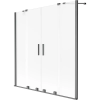 Mexen Velar Duo kádparaván 2-szárnyú toló 160 x 150 cm, zúzmara, gun gray csiszolt - 896-160-000-32-66