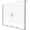 Mexen Velar Duo kádparaván 2 szárnyú toló 170 x 150 cm, zúzott üveg, fegyverfém - 896-170-000-32-95