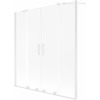 Mexen Velar Duo kétszárnyú, toló kádparaván 140 x 150 cm, zúzmarás, fehér - 896-140-000-32-20