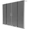 Mexen Velar Duo kétszárnyú tolóajtós fürdőkád paraván 170 x 150 cm, grafit, króm - 896-170-000-42-01
