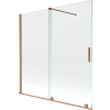 Mexen Velar Kádparaván 2 részes  csúszó 160 x 150 cm,  átlátszó nano, réz csiszolt- 896-160-000-01-65 Kádparaván
