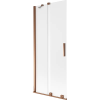 Mexen Velar kétszárnyú eltolható kádparaván 80 x 150 cm, zúzmara, rózsaarany - 896-080-000-31-60