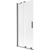 Mexen Velar kétszárnyú toló zuhanyfal 80 x 150 cm, matt, gun gray csiszolt - 896-080-000-31-66
