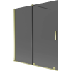 Mexen Velar kétszárnyú tolóajtós kádparaván 150 x 150 cm, grafit, arany - 896-150-000-41-50