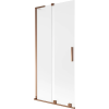 Mexen Velar L 2-szárnyas, toló zuhanyfal, 90 x 150 cm, matt, rózsaarany - 896-090-003-31-60