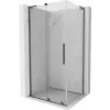Mexen Velar L 90 x 70 cm-es tolóajtós zuhanykabin, átlátszó, gun gray kefélt - 871-090-070-03-66