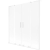 Mexen Velar L Duo dupla tolóajtós kádparaván 150 x 150 cm, matt, fehér - 896-150-003-32-20