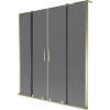 Mexen Velar L Duo fürdőkád paraván, 2 szárnyú tolóajtós, 150 x 150 cm, grafit, arany - 896-150-003-42-50