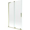 Mexen Velar L fürdőkád paraván 2-szárnyú toló 110 x 150 cm, átlátszó, arany - 896-110-003-01-50