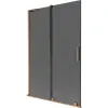 Mexen Velar L fürdőkád paraván 2-szárnyú toló 120 x 150 cm, grafit, csiszolt réz - 896-120-003-41-65