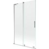 Mexen Velar L fürdőkádparaván, 2-szárnyú tolóajtós, 110 x 150 cm, átlátszó, króm - 896-110-003-01-01
