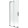 Mexen Velar L kádparaván 2-részes toló 80 x 150 cm, átlátszó, gun gray szálcsiszolt - 896-080-003-01-66