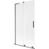 Mexen Velar L kádparaván 2-szárnyú toló 100 x 150 cm, zúzmarás, gun gray kefélt - 896-100-003-31-66