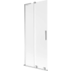 Mexen Velar L kétpaneles kádparaván 2 szárnyú tolóajtós 80 x 150 cm, homályos, króm - 896-080-003-31-01