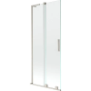 Mexen Velar L kétpaneles tolható kádparaván 85 x 150 cm, átlátszó, kefélt nikkel - 896-085-003-01-97