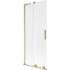 Mexen Velar L kétszárnyú elcsúsztatható zuhanyfal 85 x 150 cm, fagyott, arany kefe - 896-085-003-31-55