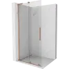 Mexen Velar L toló zuhanyfal Walk-in 110 x 200 cm, átlátszó 8 mm, kefe hatású réz - 871-110-003-03-65