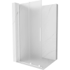 Mexen Velar L tolóajtós zuhanyfal Walk-in 90 x 200 cm, matt 8 mm, fehér - 871-090-003-33-20