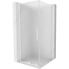 Mexen Velar L tolóajtós zuhanykabin 100 x 100 cm, matt, fehér - 871-100-100-33-20