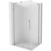 Mexen Velar L tolóajtós zuhanykabin 120 x 110 cm, homályos, króm - 871-120-110-33-01